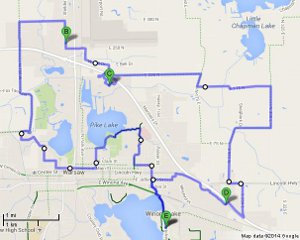 Map of Walmart-Meijer Tour