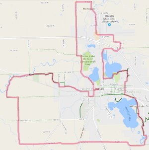 Map of Dump Tour and two lakes