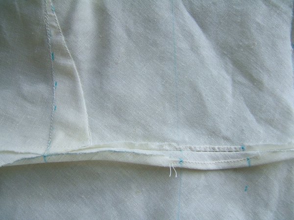 Hand-sewn hem