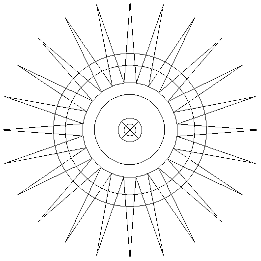 dashed-line guide for drawing 
gathering circles