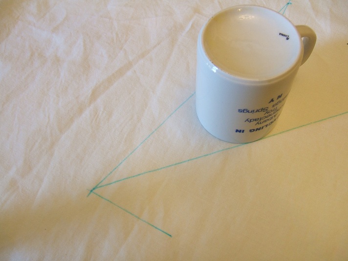 coffee mug tangent to cutting lines