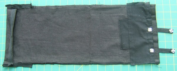 Wallet body on cutting-mat grid